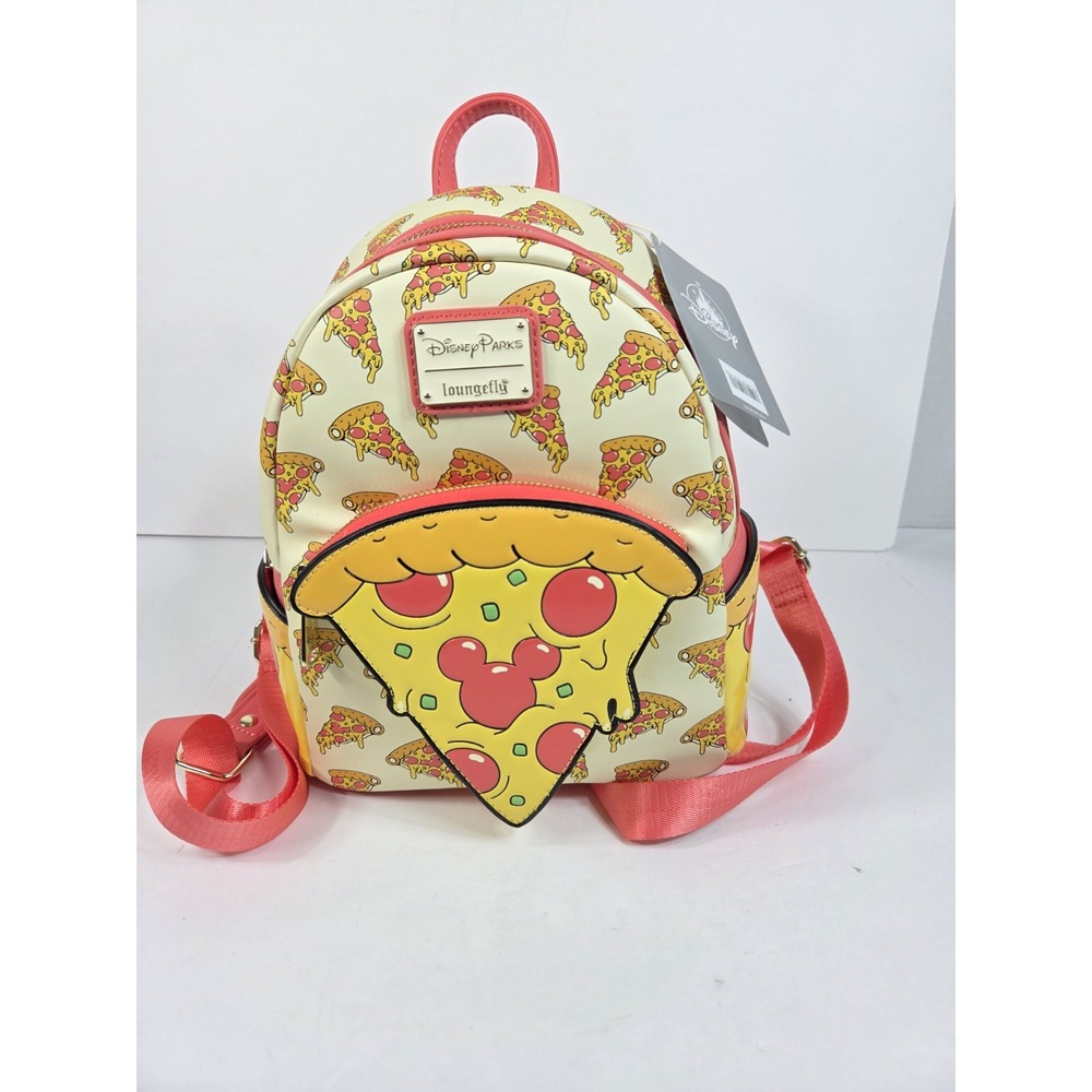 New Disney Parks Mickey Mouse Pizza Loungefly Mini Backpack Food Eats Bag DS39